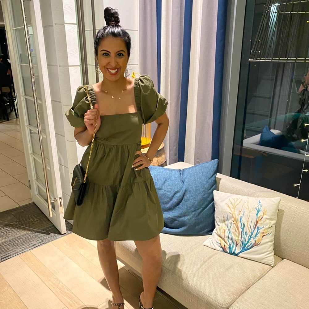 Olive green dress